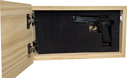 American Flag Concealed Gun Cabinet, Hidden Gun Storage American Flag (Natural) - WoodArtSupply