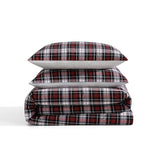 Tommy Hilfiger - Duvet Set, Luxuriously Soft Yarn-Dyed Cotton Bedding with Matching Sham, Plaid Design (Essential Tartan Red, Twin) Tommy Hilfiger