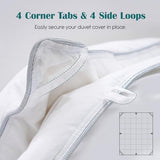 Yalamila Goose Feather Down Fiber Comforter King Size, 100% Cotton Cover Ultra Soft Fluffy Duvet Insert King, All Season Luxurious Hotel Bedding Comforter with 8 Loops, White 106"x90" Yalamila