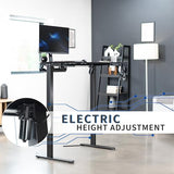 VIVO Electric Corner L-Shaped 47 x 47 in Standing Desk, Memory Height Adjustment, Black Top Black Frame, DESK-E1L94B VIVO