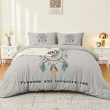 Single 61" x 79" Bedding Duvet Cover Set - Grey Minimalist Modern Fantasy Printed 3 Piece Brushed Microfiber Comforter Quilt Cover with Zipper Closure for Men and Women Generic