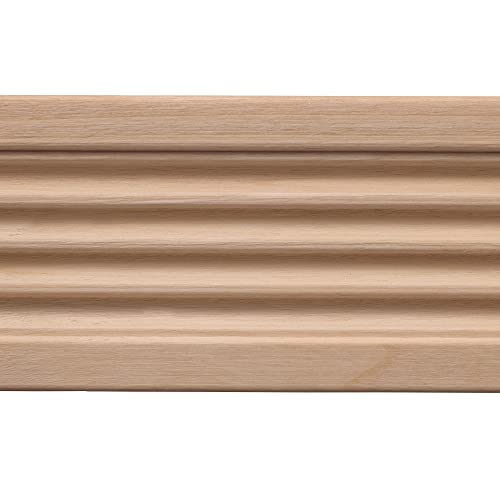 1820-4FTWHW Fluted Unfinished White Hardwood Casing Moulding ORNAMENTAL