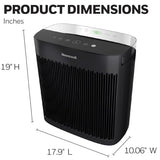 Honeywell InSight Series HEPA Air Purifier for Home, Extra-Large Rooms, includes Air Quality Monitor, Reduces Allergens, Smoke, Wildfire Smoke, Dust, Pollen, Pet Dander and More, Black, HPA5300B Honeywell
