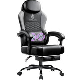WAILOR Gaming Chair with Massage and Packet Spring Cushion,Ergonomic Gamer Chairs for Adults with Footrest 300lbs,High Back Gamer Leather Chair with Headrest and Lumbar Support WAILOR