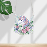 JISHSHAY Diamond Painting Hanging Unicorn Diamond Art Pendant Flower Gem Art Wind Chimes Gem Painting Hanging Pendant Mosaic Kits for Adults Windchimes Embroidery Kit Suncatchers Sun Catchers JISHSHAY