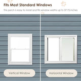 Cat Window Perch, Cat Catio for Large Indoor Cats, Outdoor Pet House Weatherproof, Catio Outdoor Enclosure, Space-Saving Pet Furniture for Window Naps and Sunbathing (Black+ Gray, 43.3) VKTO