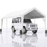 VEVOR Upgraded 10x20 ft Heavy Duty Carport Car Canopy, Car Port Garage Boat Shelter Party Tent with 8 Reinforced Poles and 4 Weight Bags, UV Resistant Waterproof Tarp for SUV, Truck, Boat VEVOR