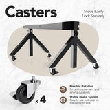 HUANUO Rolling Standing Desk Adjustable Height, Mobile Stand Up Desk for Walking Pad and Treadmill, Portable Computer Table with Wheels, 31.5"x15.75" Height 28.7"-46.1", Walnut HUANUO