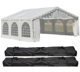 Delta 20'x20' Budget PE Tents Including 2 Free Bags for Parties, Outdoor Canopy Carpas para Fiestas, Wedding Party Tent with Waterproof Top & Removable Sidewalls for Patio Outdoor Events(B Model) DELTA