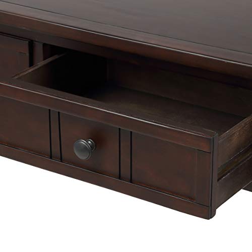 Bellemave Console Table with Drawers, Retro Entryway Table with 2 Drawers and Open Storage Shelf, Narrow Long Sofa Table, Behind Couch Table for Living Room, Foyer and Hallway,Espresso Bellemave
