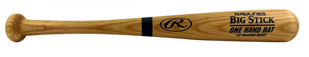 Rawlings | BIG STICK One Hand Training Bat | Baseball / Softball | 22” Pro Grade Ash Rawlings