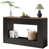 Tribesigns Modern Console Table, 55-Inch Wood Entryway Table with Storage, Narrow Long Sofa Table Behind Couch Table for Living Room, Foyer, Hallway, Black Tribesigns