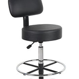 Boss Office Products Be Well Medical Spa Drafting Sool with Back in Black Boss Office Products