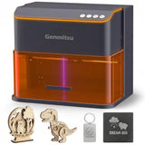 Genmitsu Kintix Laser Engraver 10W 10000mW, 90000mm/min Ultra Fast Galvo Laser with Auto-Lifting, 200x100mm Large Area for Jewelry, Metal, Wood, Compatible with LightBurn, Support APP, Class 1 Safety Genmitsu