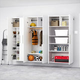 Prepac HangUps 30" Shoe Storage Cabinet, Cabinet Wall Mount, Wall Cabinet Storage for Shoes with 40 Cubbies, Ideal for Utility Room, Garage and Bedroom, 30" W x 72" H x 16" D, White Prepac
