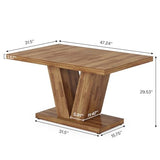 Tribesigns 47-Inch Dining Table for 4, Walnut Brown Kitchen Dinner Table with Heavy Duty Pedestal, Farmhouse Wooden Eating Table for Home, Dining Room, Small Space Tribesigns