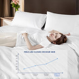 SONORO KATE 100% Egyptian Cotton Duvet Cover Queen Size, 1000 Thread Count Sateen Duvet Cover, Soft, Breathable Cotton Comforter Cover with Hidden Zipper Closure - 3 PC (White,Queen) SONORO KATE