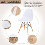 Tangkula Dining Table Set for 4, Round Kitchen Table and Chairs Set of 4 with Ergonomic Seat & Solid Wood Legs, 5-Pieces Modern Dining Set for Kitchen and Living Room Tangkula