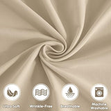 Swiftify Twin Sheets Set, 3 Pieces Hotel Luxury Soft Microfiber Bed Sheets Set, Up to 16" Deep Pockets, Oeko-Tex Sheets with Elastic, Breathable, Wrinkle Free (Beige, Twin) Swiftify