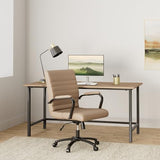 Realspace® Modern Comfort Winsley Bonded Leather Mid-Back Manager Office Chair, Brown/Black, BIFMA Compliant Realspace