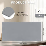 4 Pcs Silicone Heat Press Mat, Heat Press Pad for Hat HTV Transfer Vinyl, Heat Resistant, Cuttable, Hat Press Accessories for Hats and Small Items KCMOSGI