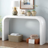 Modern Minimalist Console Table,Elegant and Versatile Design,Perfect for Living Room, Hallway, and Bedroom,Sturdy and Stable Frame,White JIJIWANG