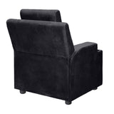 Naomi Home Sally Deluxe Kids Recliner Chair with Footrest & 2 Cup Holders, Push Back Toddler Recliner with Cup Holder, Microfiber Kids' Recliners for Age 3+, Kid Recliners for Girls Boys Black Naomi Home