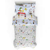 Peanuts Charlie Brown, Snoopy & Gang Bedding, 5 Piece Super Soft Cozy Reversible Comforter and Sheet Set with Sham, Twin, (100% Official Licensed Product) by Franco Collectibles Franco