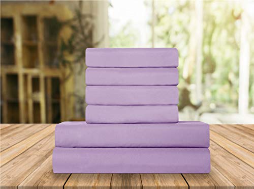 Elegant Comfort Luxury Soft Bed Sheets 1500 Premium Hotel Quality Microfiber Softness Wrinkle and Fade Resistant (4-Piece) Bedding Set, Twin/Twin XL, Periwinkle Lavender Elegant Comfort