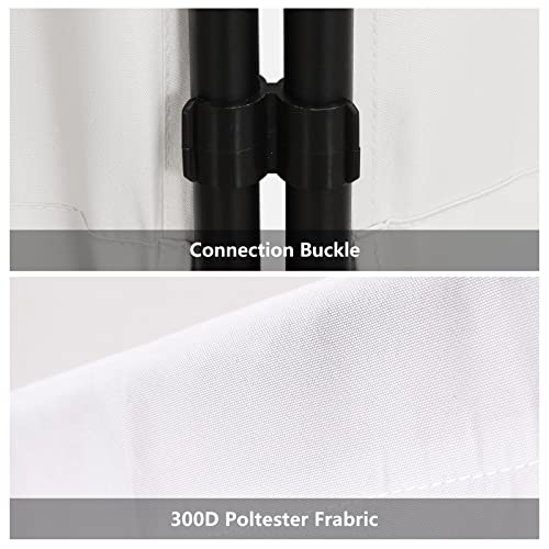 Room Divider, 6 Panel Room Dividers and Folding Privacy Screens, 6FT Partition Room Office Wall Divider for Separation 200" W Fabric, Portable Freestanding Room Divider Wall (White) gaildon