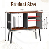 Record Player Stand with Adjustable Divider Vinyl Storage Holder Up to 200 Albums Mid-Century Large Record Player Table Vinyl Holder Turntable Stand End Table for Bedroom & Living Room, Patent Pending Simple Serenity
