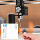 3D Printer Nozzle Cleaning Needles, 10 Sizes 3D Printer Cleaning Tools Kit Stainless Steel Nozzle Cleaning Needles 3D Printer Cleaner Accessories (Diameter 0.15/0.2/0.25/0.3/0.35/0.4/0.5/0.6/0.8/1 MM) Mozeat Lens