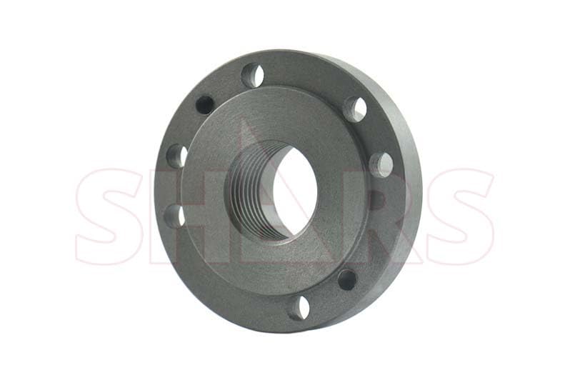 Shars 4" 4 Jaw Independent Chuck Solid Hard Jaws with 1-1/2-8 3.93" Semi-Machined Threaded Back Plate, Machining Required 202-5419+202-6108-6 L[ Shars
