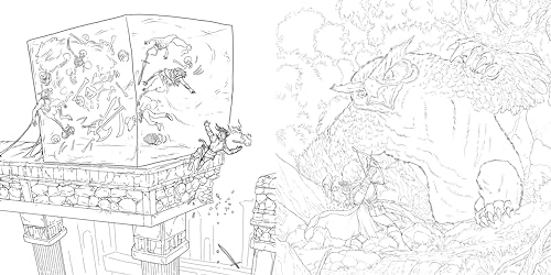 The Dungeons & Dragons Coloring Book: 80 Adventurous Line Drawings WoodArtSupply