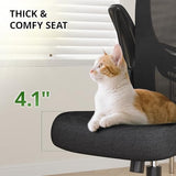 Office Chair Ergonomic Desk Chair, 330LBS Capacity, High Back Computer Chair with Lumbar Support, Flip-up Armrests Swivel Task Chairs for Long Hours Work Synorla