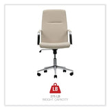 Workspace by Alera Leather Task Chair, Supports Up to 275 lb, 18.19" to 21.93" Seat Height, White Seat, White Back Alera