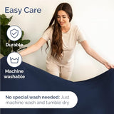Full Size 4 Piece Sheet Set - Comfy Breathable & Cooling Bed Sheets Set - Hotel Luxury Bedding for Women, Men, Kids, Teens, Boys & Girls - Deep Pockets, Ultra-Soft, Wrinkle Free - Oeko-Tex - Navy Blue CGK Unlimited