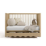 Storkcraft Casablanca Convertible Crib with Drawer and Toddler Guardrail (Driftwood) – GREENGUARD Gold Certified, Toddler Bed Conversion Kit Included, Fits Standard Crib Mattress, Crib with Storage