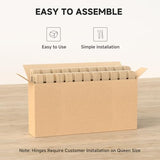 DoCred Solid Pine Wood Foldable Slatted Bed, Japanese Floor Bed Frame Moisture-Proof, Beds Plate for Japanese Floor Futon Mattress, Guest Tatami Mat, Floor Sleep Bedding, Queen DoCred