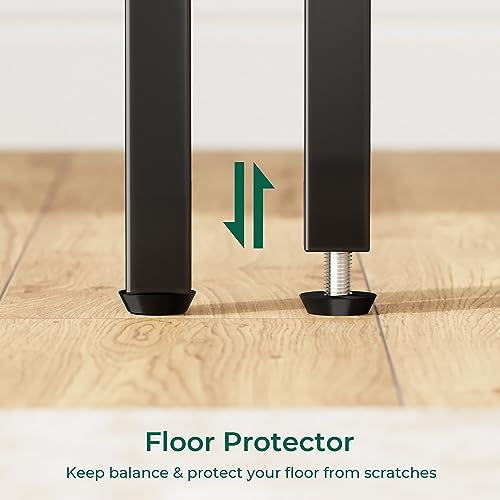 Huuger L Shaped Computer Desk with Reversible Storage Shelves, Gaming Corner Desk for Home Office, Writing Study Desk with Metal Frame, Rustic Brown Huuger