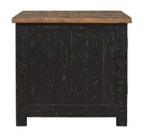 Signature Design by Ashley Valebeck Farmhouse Rectangular End Table with Storage, Distressed Brown & Black Finish Signature Design by Ashley