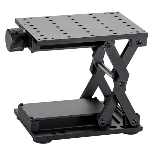 Cloudray One-Dimension Marking Workbench for CO2 & Fiber Laser Engraver Machine, 1D Working Table, Lift Stand & Holder Laser Engraver, Flexible Working Area 4.7"x3.4", One Direction XY Table, Black Cloudray