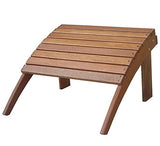 Linon Home Dcor Linon Adirondack Woodstock Ottoman, Teak Stain, Acorn, 21.6"W x 21.06"D x 13.7"H Linon