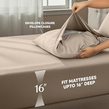 Utopia Bedding Queen Size Sheet Set – 4 Piece Bed Sheets, Soft and Breathable Microfiber, Includes 1 Fitted Sheet, 1 Flat Sheet and 2 Pillowcases – Oeko Tex (Beige) Utopia Bedding