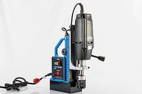 Unibor EQ50 3MLC Magnetic Drill Press - QuickHitch Arbor, Versatile and Durable, 2 Geared Speeds for Optimum Cutting, Ideal for Heavy Duty Metal Work | Powerfull Magnet 2090lbs, 1100W Motor - 2" DOC Unibor