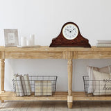 Bulova Chandler Lighted Mantel Clock, Model B1853 | Elegant Design | Illuminated Dial | Quartz Movement | Cherry Wood Finish | Battery Operated Bulova