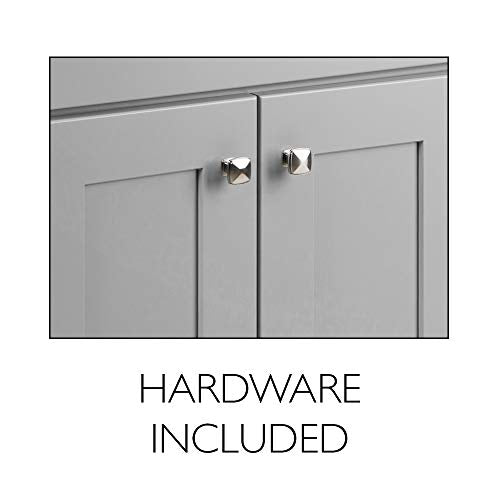 Design House 587063 Bath Modern Unassembled 2-Door Shaker Bathroom Vanity Cabinet Only, 24 x 18,Grey Design House