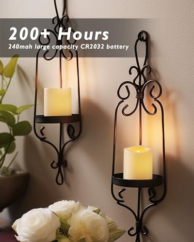 Homemory 24Pack Flickering Flameless Votive Candles, 200+Hour Electric Fake Candles, Battery Operated LED Tealight for Wedding, Outdoor, Table, Festival (Warm White,Battery Included) - WoodArtSupply