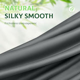 SONORO KATE 100% Viscose Derived from Bamboo_, Extra Deep Pocket up to 18"-24",Ultra Soft & Cooling Sheets for Hot Sleepers, Hotel Luxury Silky Bed Sheets (Dark Grey,King) SONORO KATE