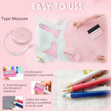 QUKLOGEN Sublimation Shirts Tool Kits Shirt Measure Ruler Set Include 12 T Shirt Guide Ruler,Portable Pad for Ironing,Teflon Sheet for Heat Press,Heat Resistant Tape Craft Sewing Accessories QUKLOGEN